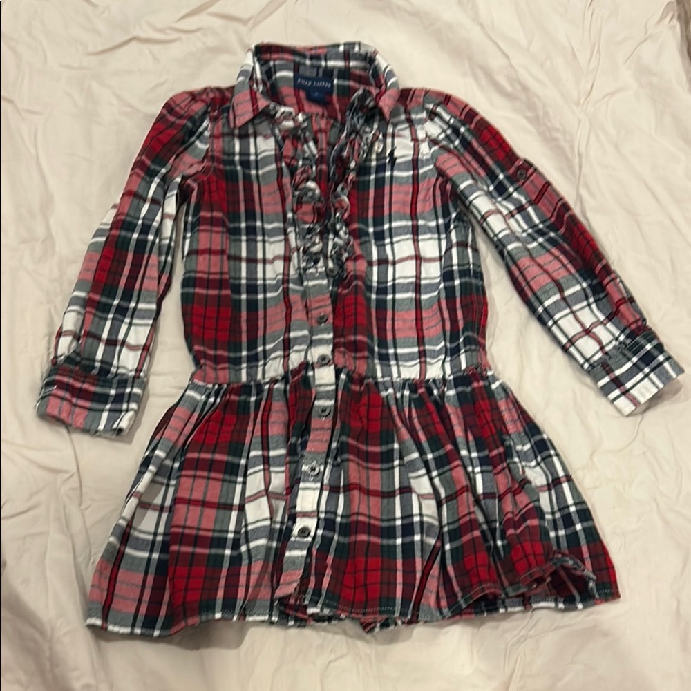 Ralph Lauren Red and Blue Button Down Shirt
